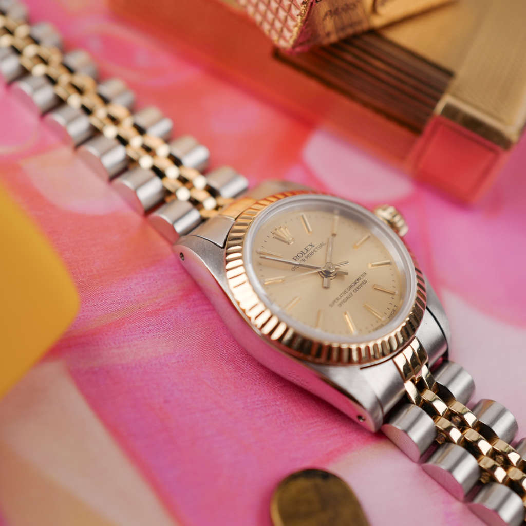 cafe noir les montres vintage rolex lady oyster perpetual ref 69173 or et acier jubiliee luette cannelee femme 1988 full set boite papier_5 cafe noir les montres vintage rolex lady oyster perpetual ref 69173 or et acier jubiliee luette cannelee femme 1988 full set boite papier