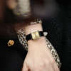 cafe noir les montres vintage baume mercier ceinture bi colore carre pour femme quartz