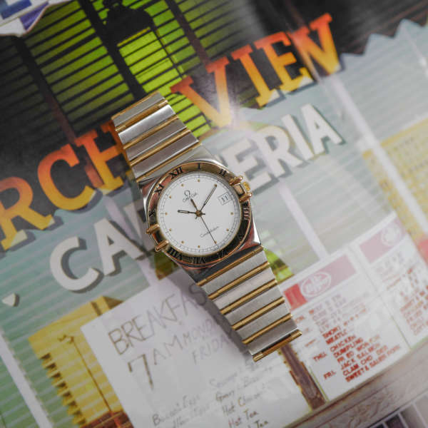 cafe noir les montres vintage horloger marseille omega vintage constellation quartz or acier pour homme grande taille Constellation 396 1070 396 1080