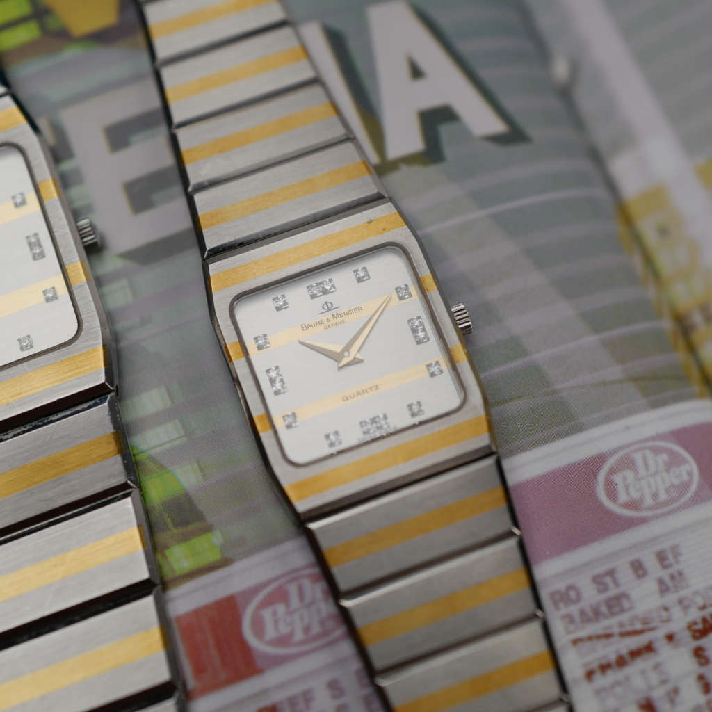 cafe noir montres horloger marseille baume-mercier-Pijama-Zebra-Monte-Carlo-pour-femme-Vintage-1980-petit-modèle