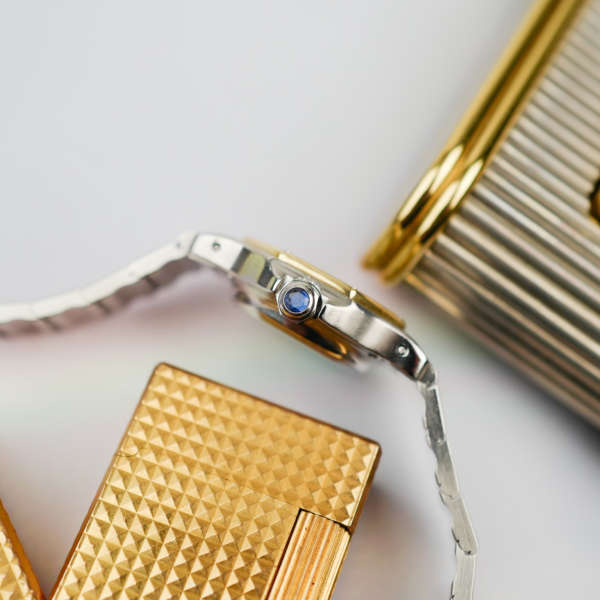 cafe noir montres horloger marseille cartier-santos-femme-octogonale-ref-0906-vintage-1980-bicolore