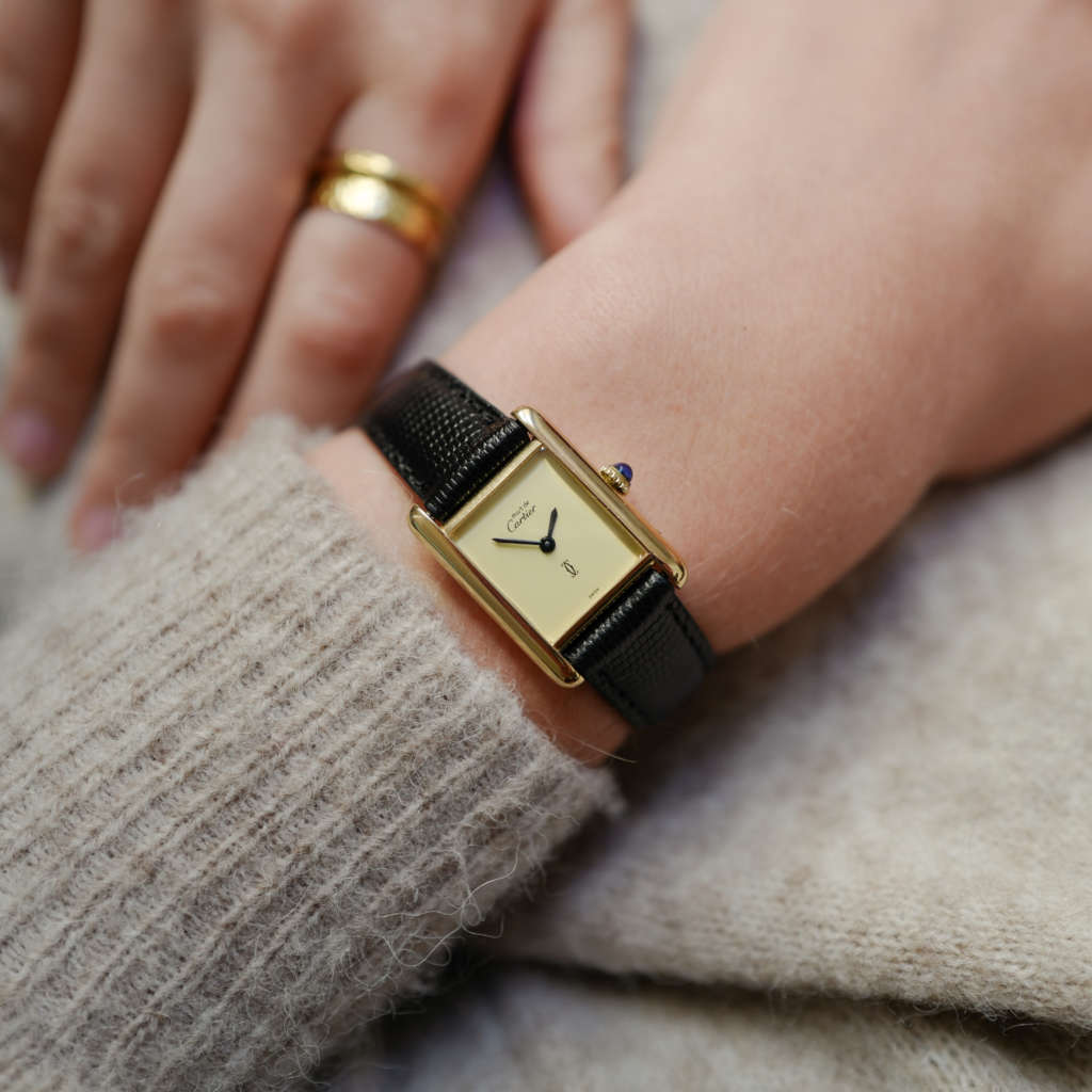 cafe noir les montres cartier tank must vintage petit modèle cadran creme