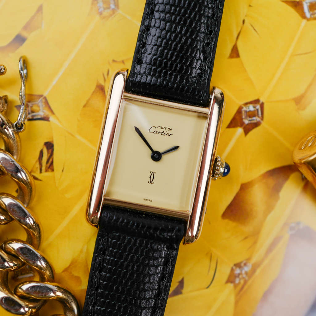 cafe noir les montres cartier tank must vintage petit modèle cadran creme