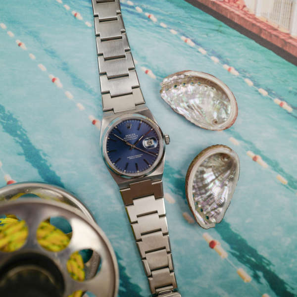 cafe noir les montres rolex 17000 oysterquartz vintage datejust acier 36 cadran bleu sublime oyster