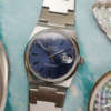 cafe noir les montres rolex 17000 oysterquartz vintage datejust acier 36 cadran bleu sublime oyster