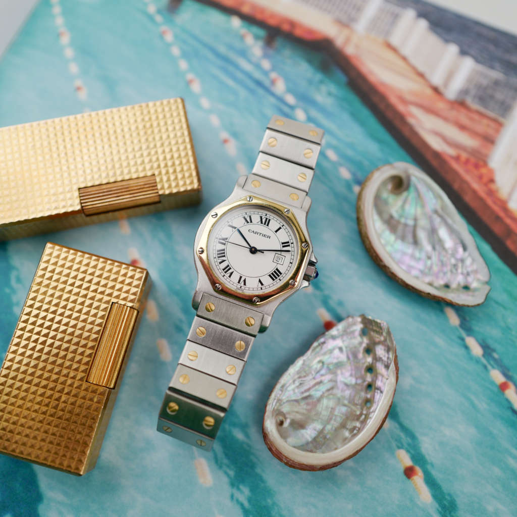 cafe noir montres horloger marseille boite papiers service full set cartier santos octogonale gm or et acier ref 2966 vintage 1990_13 cafe noir montres horloger marseille boite papiers service full set Cartier Santos octogonale GM or et acier réf 2966 vintage 1990