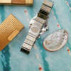cafe noir montres horloger marseille boite papiers service full set Cartier Santos octogonale GM or et acier réf 2966 vintage 1990