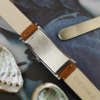 cafe noir montres horloger marseille montre Sally vintage tank cintrée atypique rectangle cadran bleu mécanique manuelle