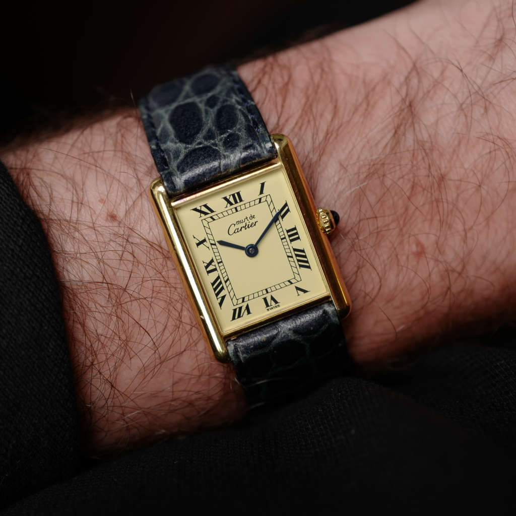 cafe noir les montres vintage horlogerie marseille aix cafe noir montres vintage marseille cartier tank must grand modèle argent vermeil plaque or homme vintage quartz manuelle