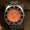 cafe noir les montres vintage horlogerie marseille aix cafe noir montres vintage marseille eterna sonic kontiki mouvement tunning fork ETERNA 1550 full set stickers orange dial gay freres strap