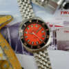 cafe noir les montres vintage horlogerie marseille aix cafe noir montres vintage marseille eterna sonic kontiki mouvement tunning fork ETERNA 1550 full set stickers orange dial gay freres strap