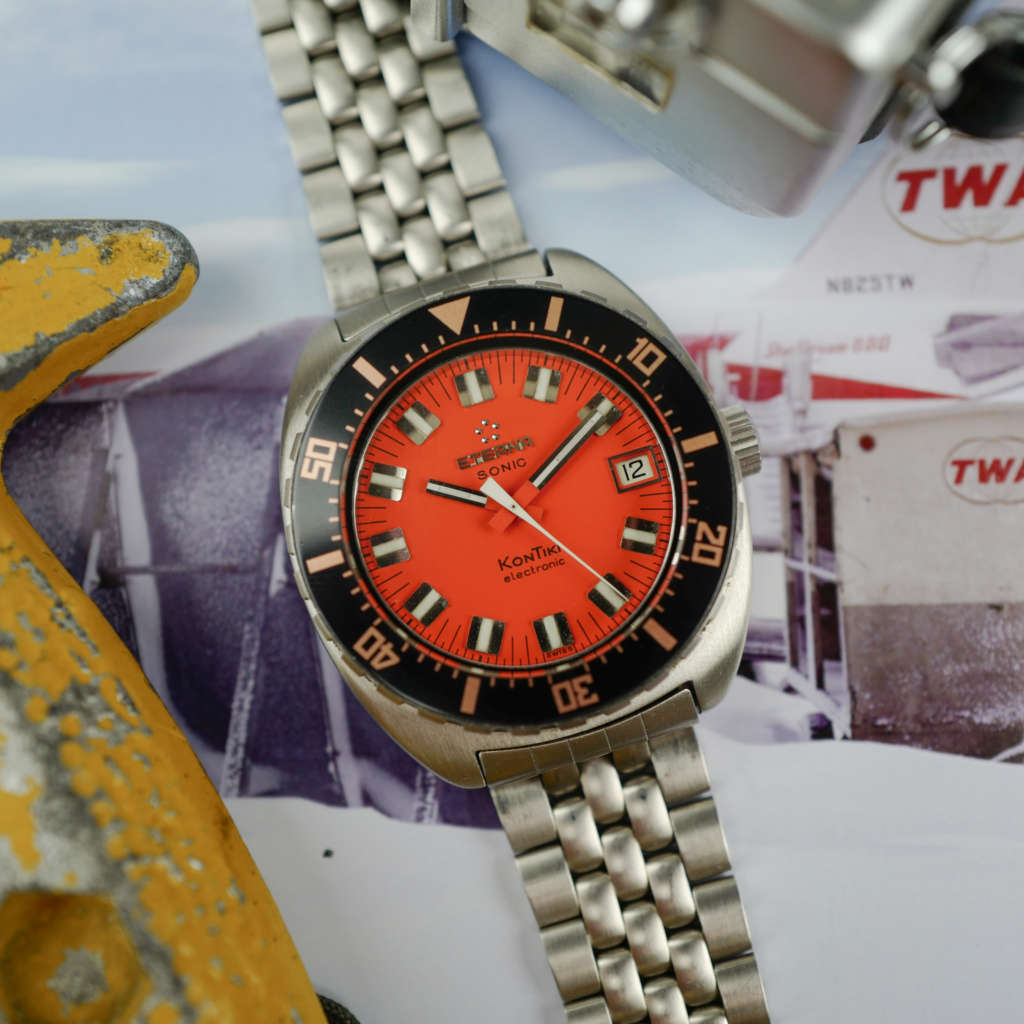 cafe noir les montres vintage horlogerie marseille aix cafe noir montres vintage marseille eterna sonic kontiki mouvement tunning fork ETERNA 1550 full set stickers orange dial gay frere strap_4 cafe noir les montres vintage horlogerie marseille aix cafe noir montres vintage marseille eterna sonic kontiki mouvement tunning fork ETERNA 1550 full set stickers orange dial gay freres strap