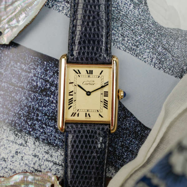 cafe noir les montres horloger marseille cartier-tank-must-grand-modele-dore-vintage-1990-or