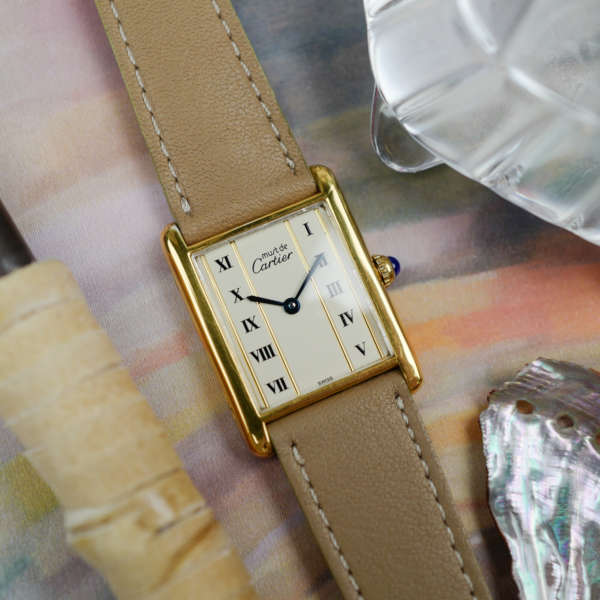 cafe noir les montres horloger marseille cartier-tank-must-grand-modele-dore-vintage-1990-or