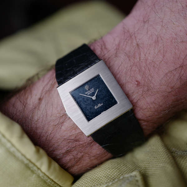 cafe noir les montres horloger marseille rare rolex king midas 4017 vintage or blanc white gold cadran bleu papier papers d'origine france 1976