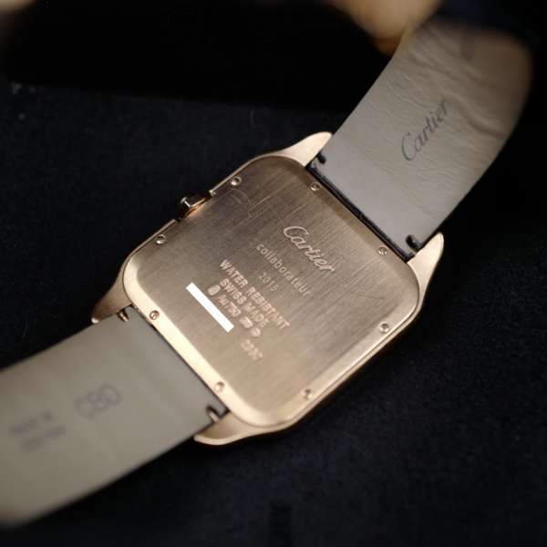 cafe noir les montres vintage horloger marseille CARTIER Santos-Dumont - Réf. 2650 en Or Rose Collaborateur 2015