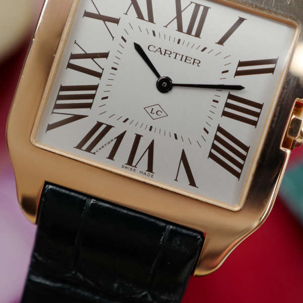 cafe noir les montres vintage horloger marseille CARTIER Santos-Dumont - Réf. 2650 en Or Rose Collaborateur 2015