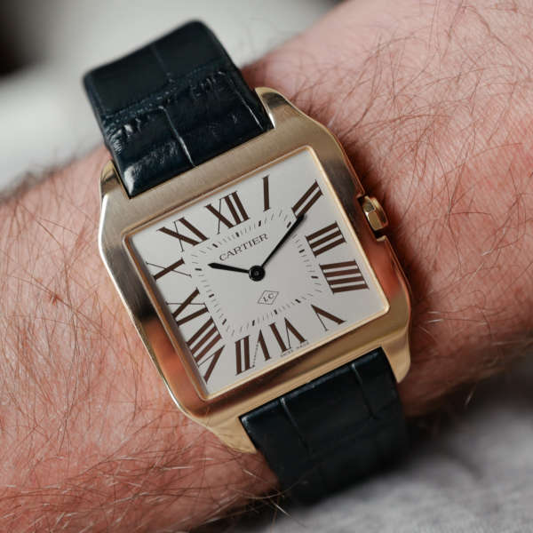 cafe noir les montres vintage horloger marseille CARTIER Santos-Dumont - Réf. 2650 en Or Rose Collaborateur 2015