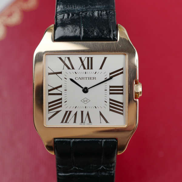 cafe noir les montres vintage horloger marseille CARTIER Santos-Dumont - Réf. 2650 en Or Rose Collaborateur 2015