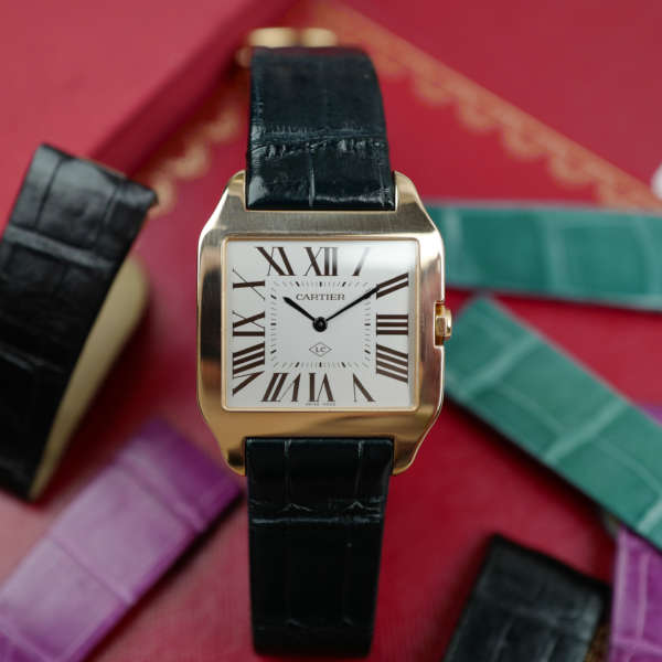 cafe noir les montres vintage horloger marseille CARTIER Santos-Dumont - Réf. 2650 en Or Rose Collaborateur 2015