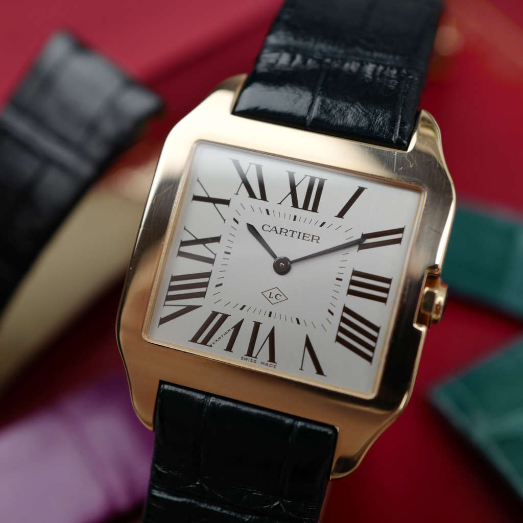 cafe noir les montres vintage horloger marseille CARTIER Santos-Dumont - Réf. 2650 en Or Rose Collaborateur 2015
