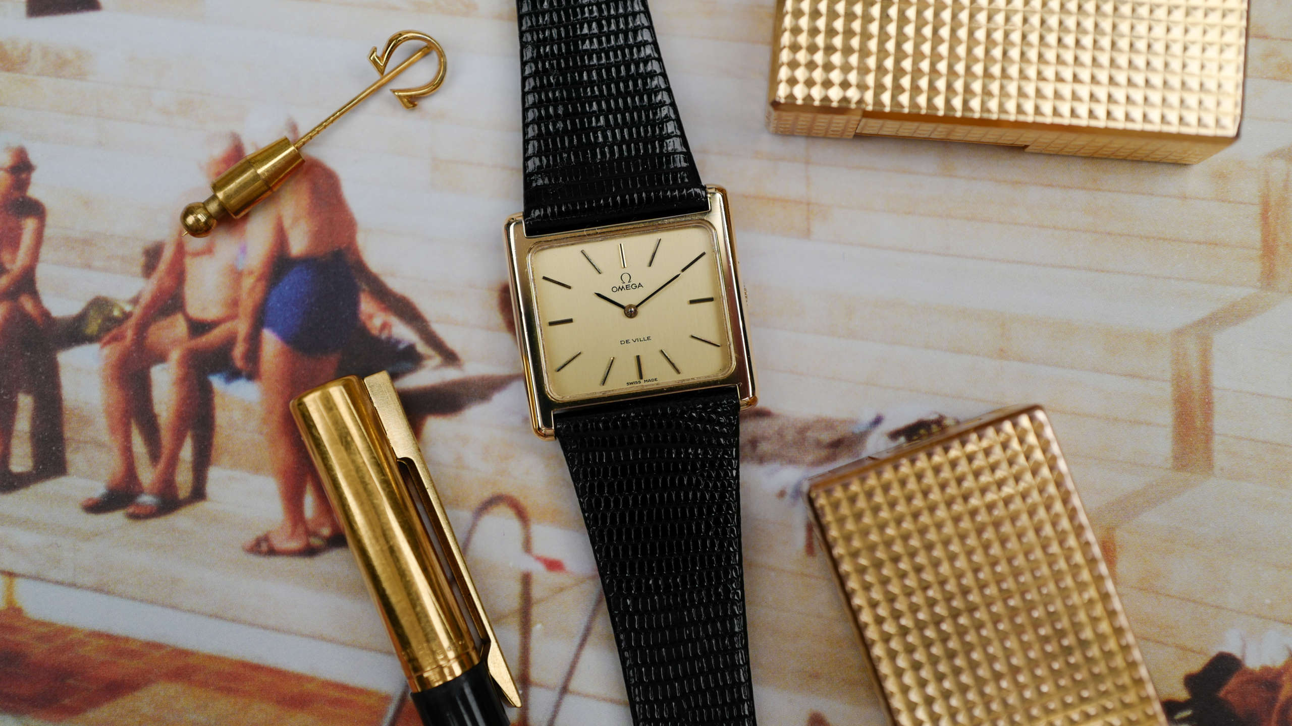 cafe noir les montres vintage horloger marseille aix revision omega tank 1974 large oversize mécanique manuel de ville