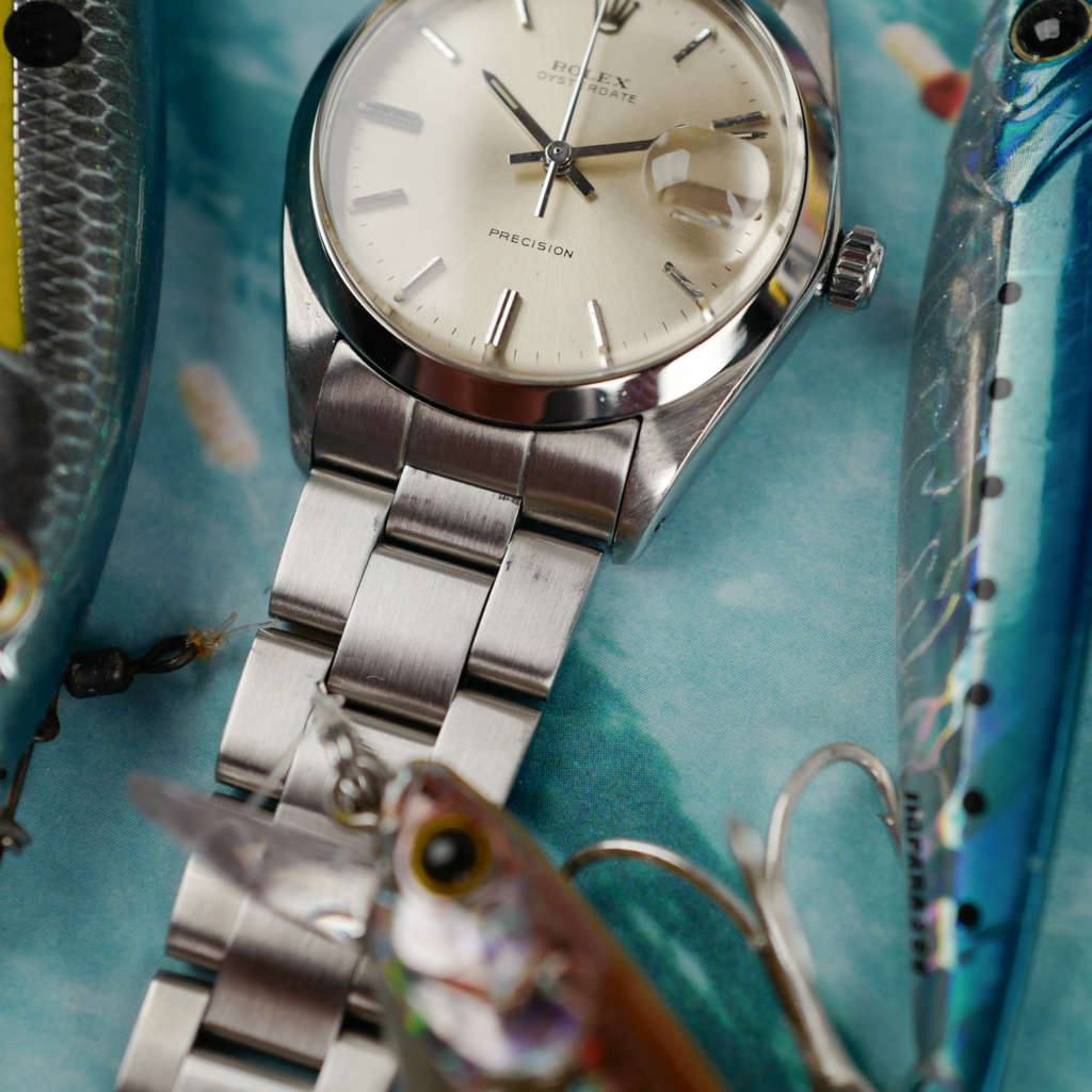 cafe noir les montres vintage horloger marseille rolex Oysterdate Précision ref 6694 cadran gold jaune dore vintage montre acier vintage manuelle 1966