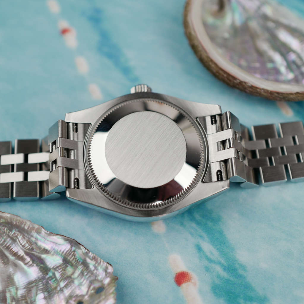 cafe noir les montres vintage horloger marseille rolex oyster perpetual datejust 31 ref 178240 cadran bleu sur jubilee et chiffres romains