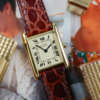 cafe noir les montres vintage horlogerie vintage horloger marseille cartier tank must pour femme mini dorée vermeil