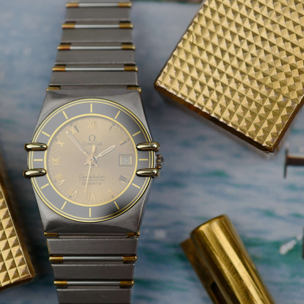 cafe noir les montres vintage marseille horloger omega constellation or acier vintage femme cadran beige champagne_4 cafe noir les montres vintage marseille horloger omega constellation or acier vintage femme cadran beige champagne