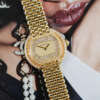 Café Noir Les Montres Marseille Cartier Ellipse femme réf. 67081 bracelet en maille en or jaune 18 carats diamants bracelet serpent commande spéciale vintage 1990