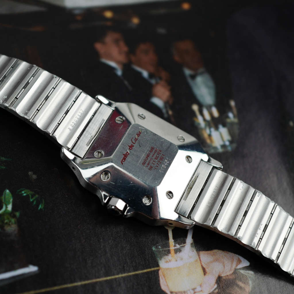 Café Noir Les Montres Marseille Cartier Ellipse femme réf. 67081 bracelet en maille en or jaune 18 carats diamants bracelet serpent commande spéciale vintage 1980 bicolore