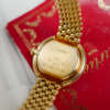 Café Noir Les Montres Marseille Cartier Ellipse femme réf. 67081 bracelet en maille en or jaune 18 carats diamants bracelet serpent commande spéciale vintage 1990