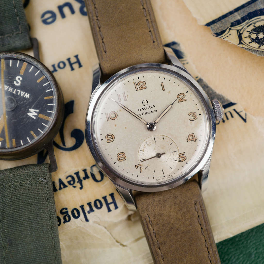 cafe noir les montres horloger marseille omega oversize turler zurich vintage tritium militaire 1951