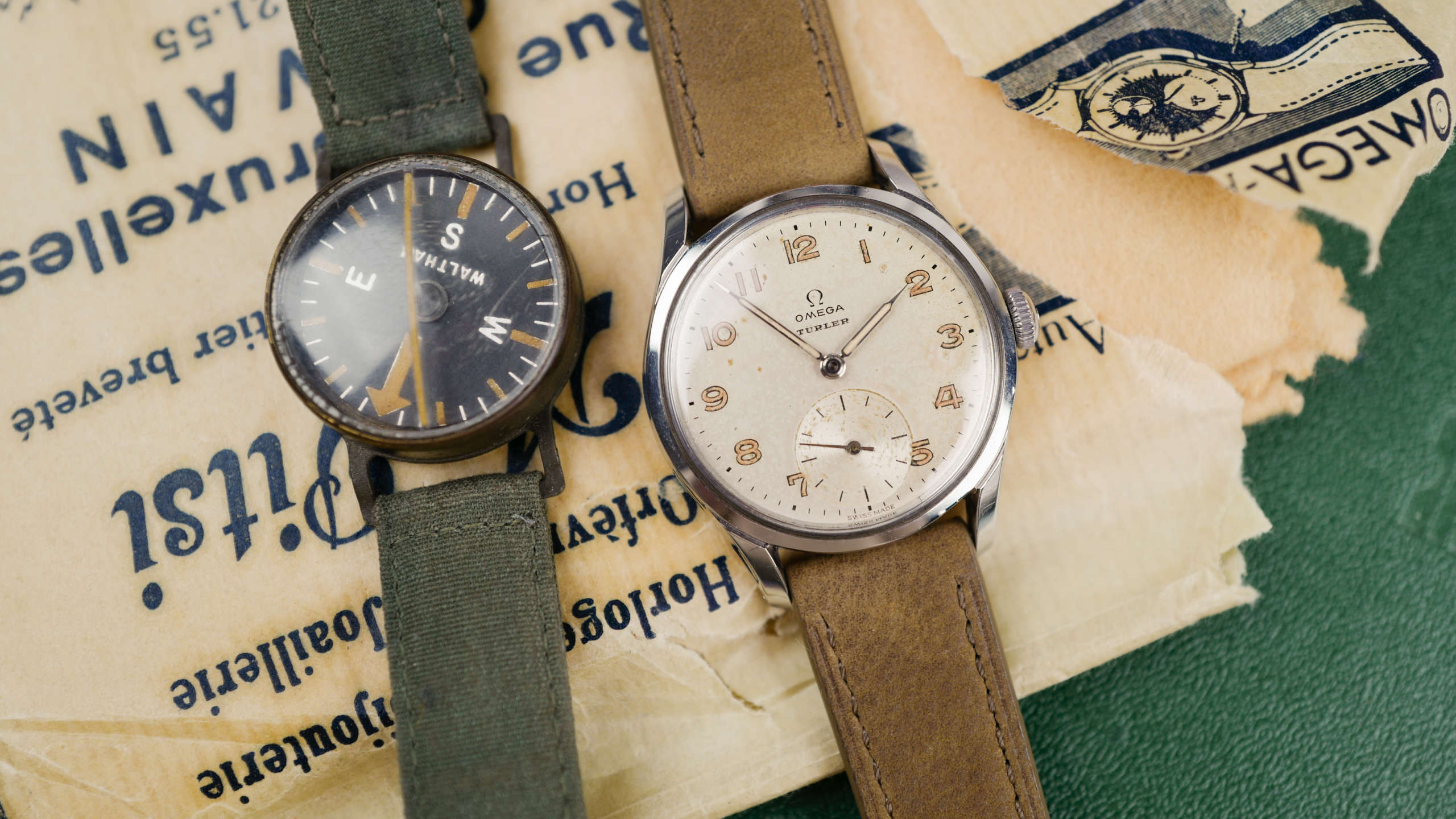 cafe noir les montres horloger marseille omega oversize turler zurich vintage tritium militaire 1951