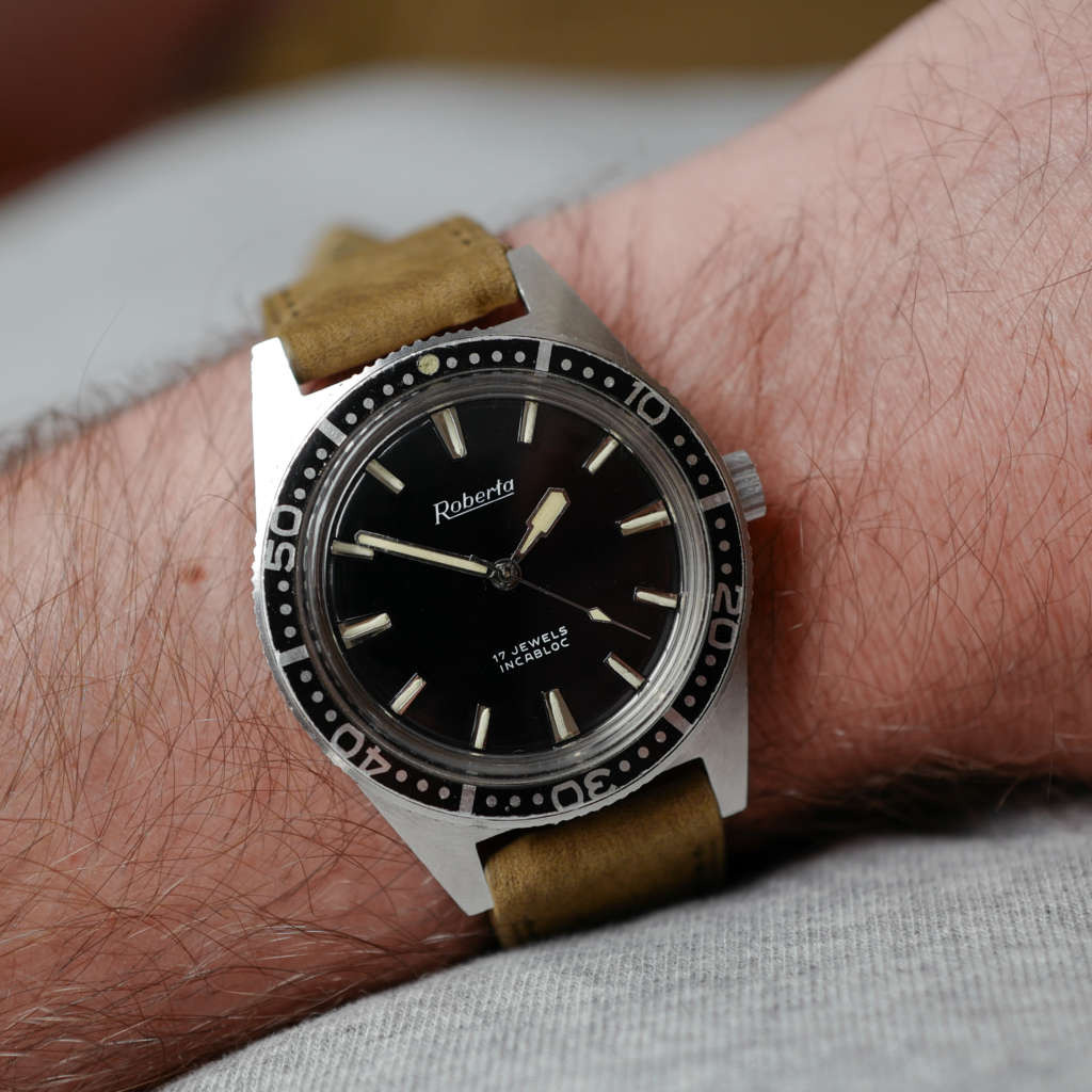 cafe noir les montres horloger reparations marseille aix roberta skin diver automatique glossy dial vintage 1970