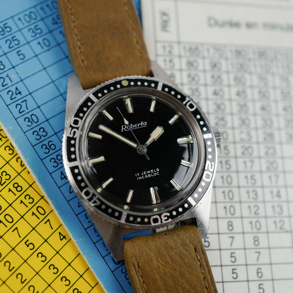 cafe noir les montres horloger reparations marseille aix roberta skin diver automatique glossy dial vintage 1970