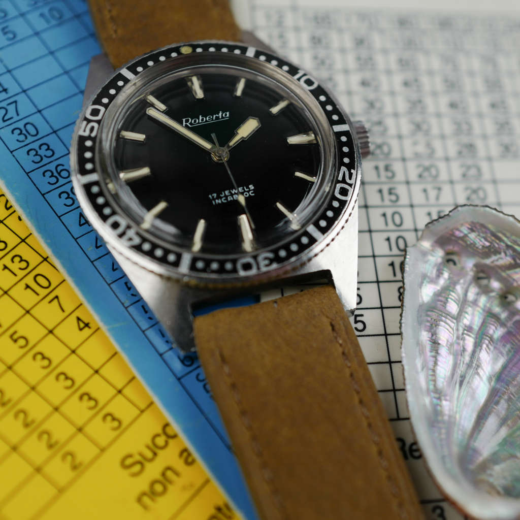 cafe noir les montres horloger reparations marseille aix roberta skin diver automatique glossy dial vintage 1970