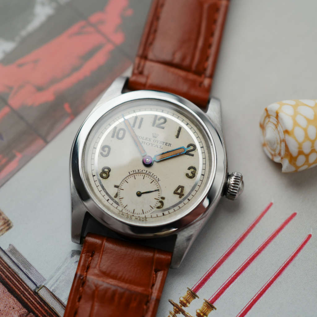 cafe noir les montres vintage Oyster Royal Précision 2280 rolex radium tritium militaire annee 1943 ref 2797