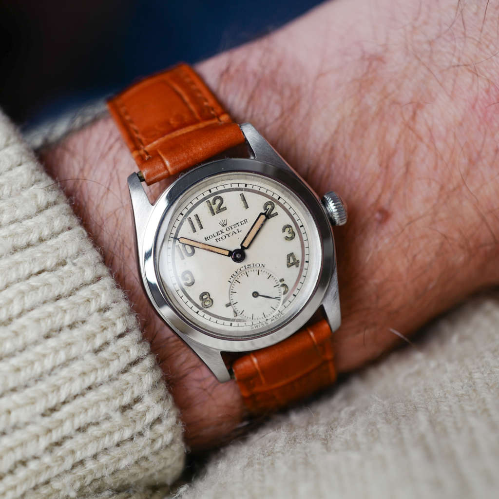 cafe noir les montres vintage Oyster Royal Précision 2280 rolex radium tritium militaire annee 1943 ref 2797