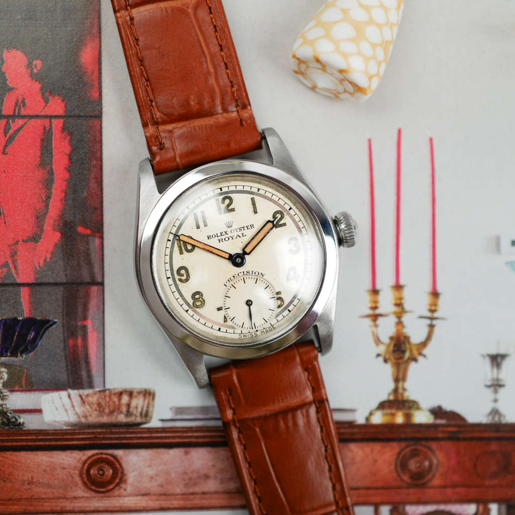 cafe noir les montres vintage Oyster Royal Précision 2280 rolex radium tritium militaire annee 1943 ref 2797