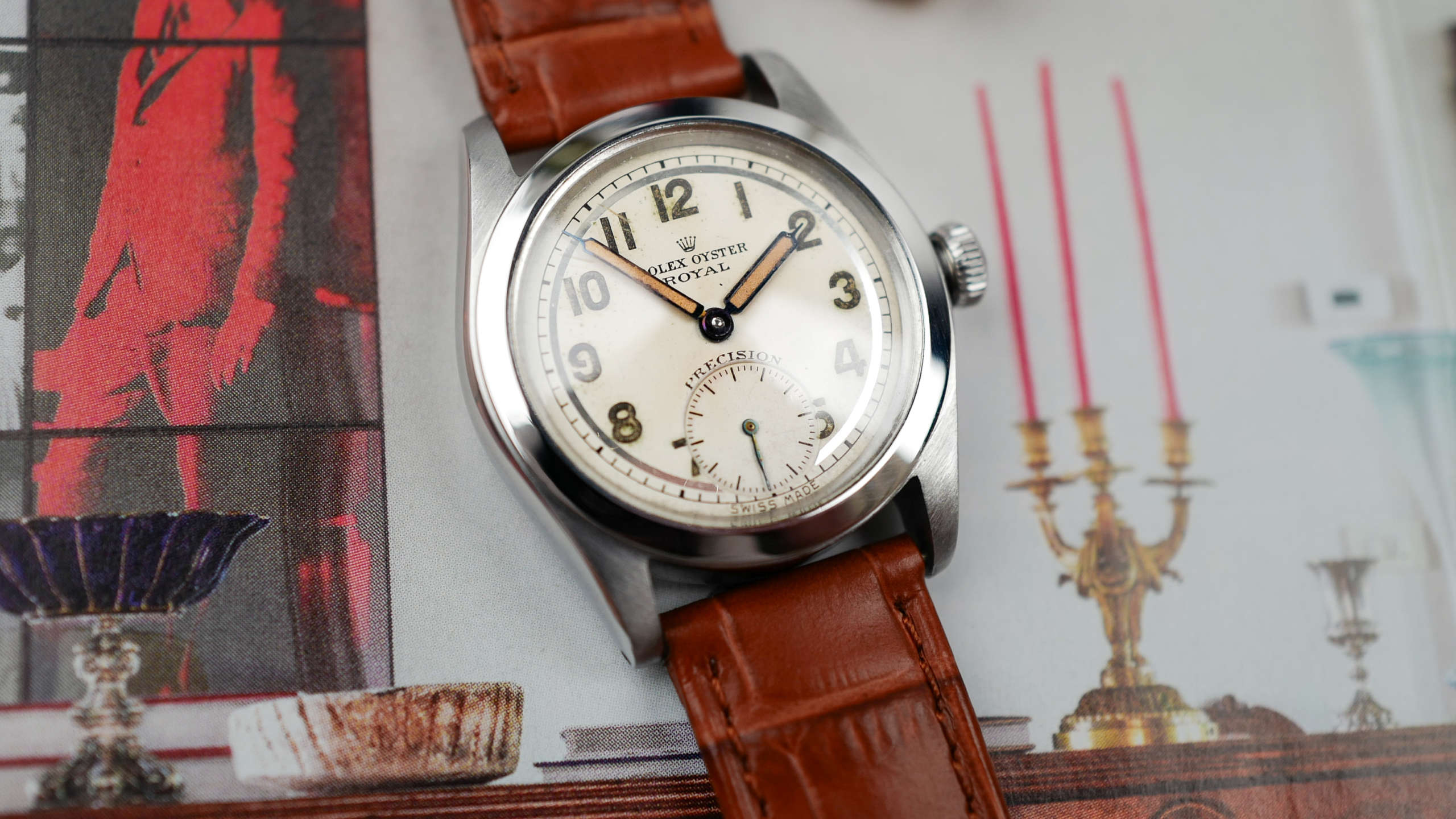 cafe noir les montres vintage Oyster Royal Précision 2280 rolex radium tritium militaire annee 1943 ref 2797