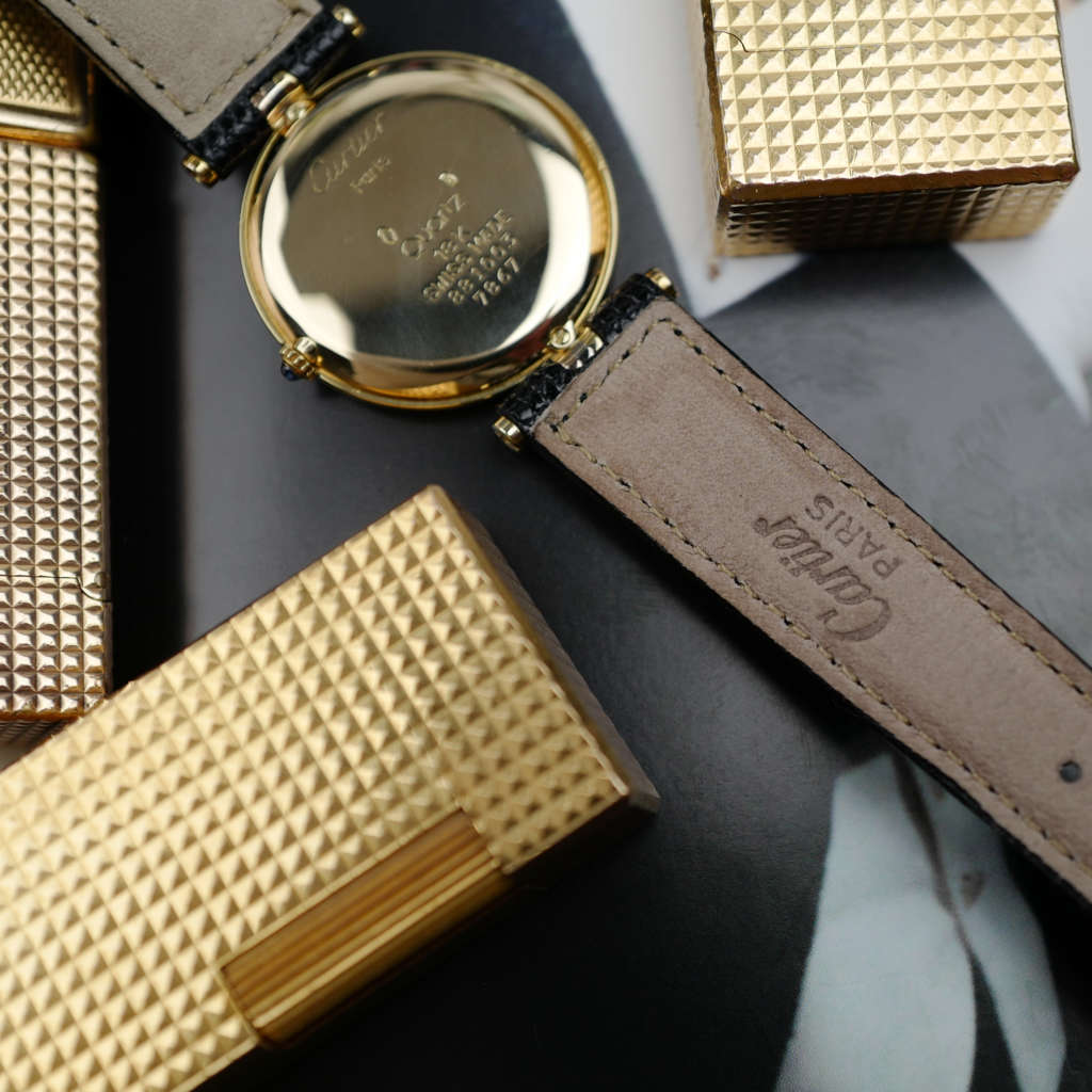 cafe noir les montres vintage horloger marseille CARTIER Vendôme Must ronde Grand Modèle Doré trinity vintage 1980 or 18k