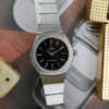 cafe noir les montres vintage omega constellation femme or acier 595 0001 795 0800 cadran noir bicolor 28 mm mini 1977