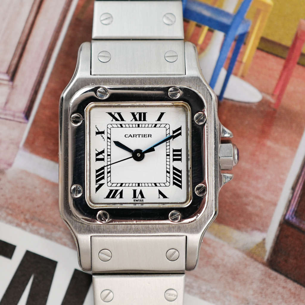 cafe noir les montres horloger marseille vintage cartier santos femme petit modele acier automatique réf 0901 vintage