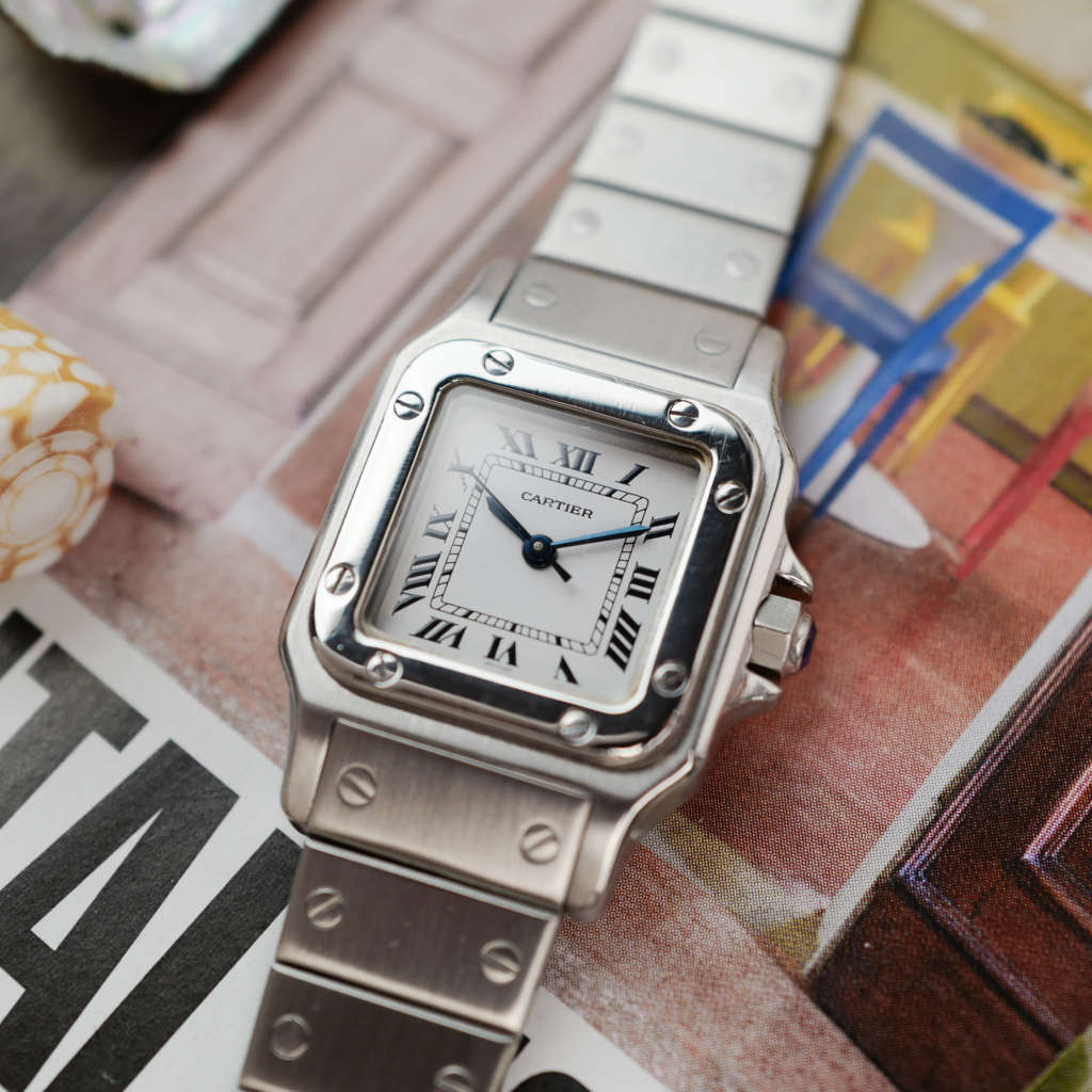 cafe noir les montres horloger marseille vintage cartier santos femme petit modele acier automatique réf 0901 vintage