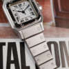 cafe noir les montres horloger marseille vintage cartier santos femme petit modele acier automatique réf 0901 vintage