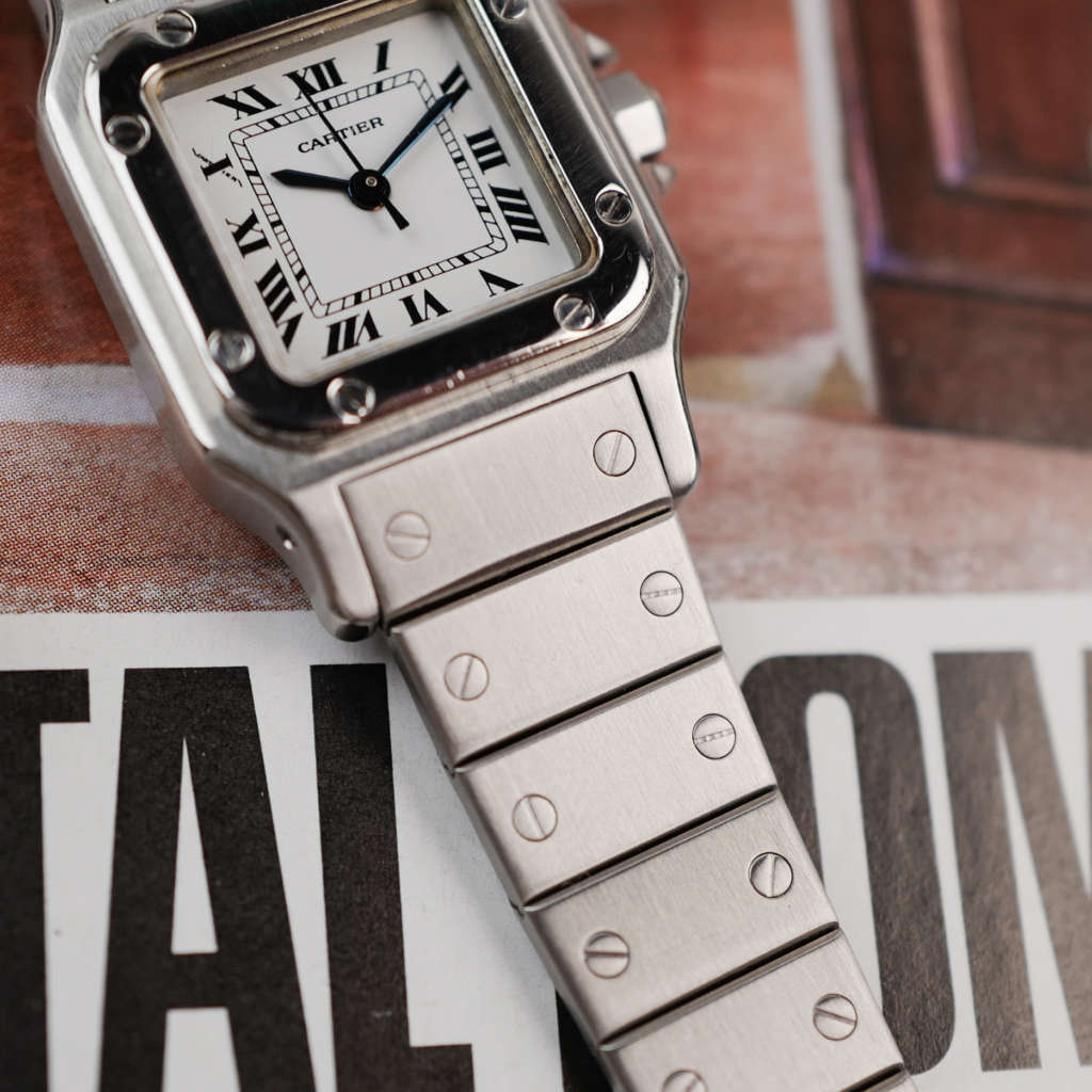 cafe noir les montres horloger marseille vintage cartier santos femme petit modele acier automatique réf 0901 vintage