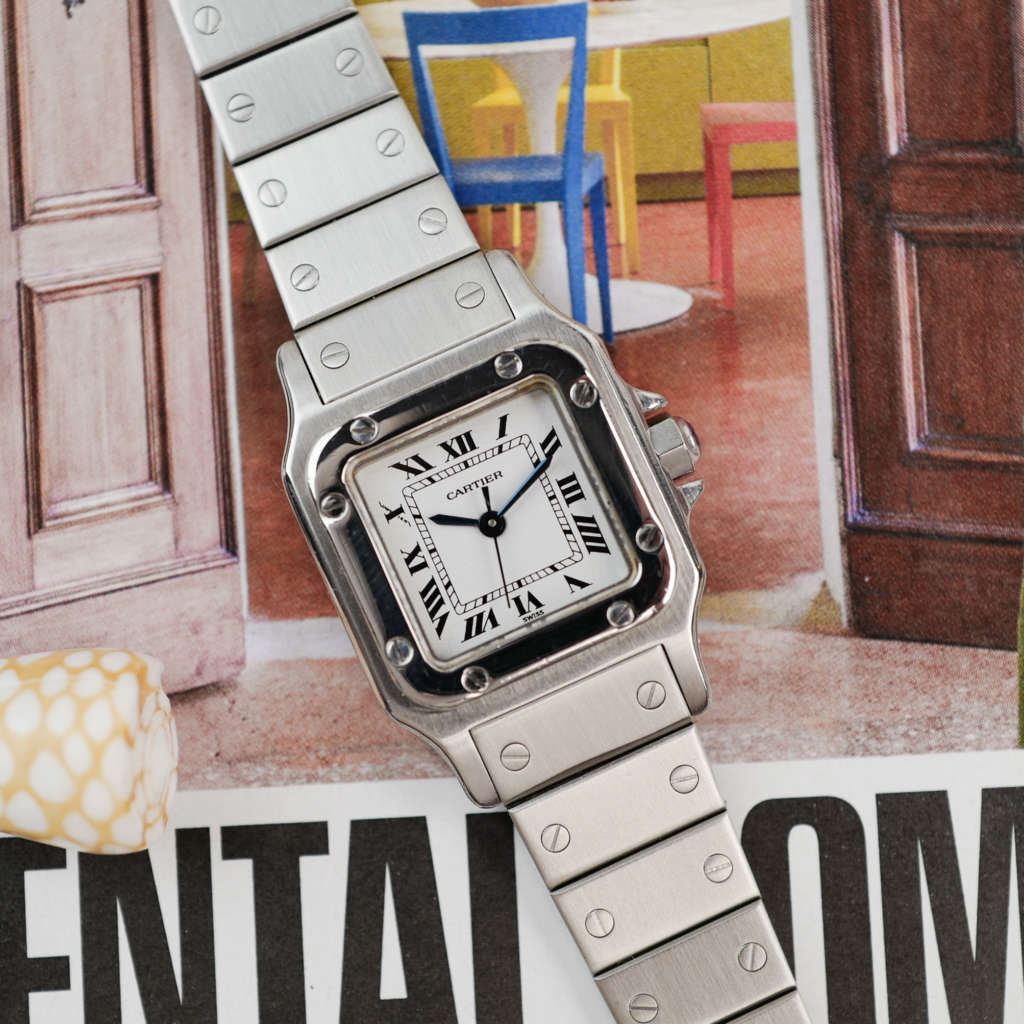 cafe noir les montres horloger marseille vintage cartier santos femme petit modele acier automatique réf 0901 vintage