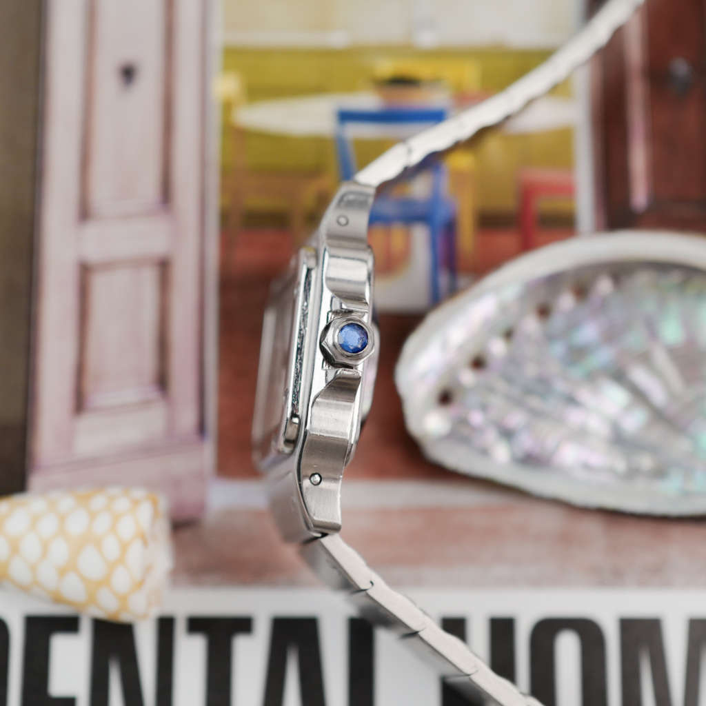 cafe noir les montres horloger marseille vintage cartier santos femme petit modele acier automatique réf 0901 vintage